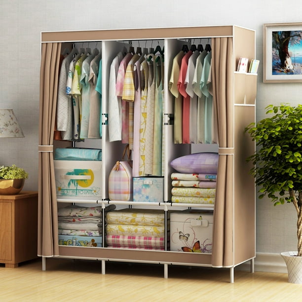 Wardrobe Closet Cabinet Cloth Storage, Metal Cabinets For Hanging Clothes