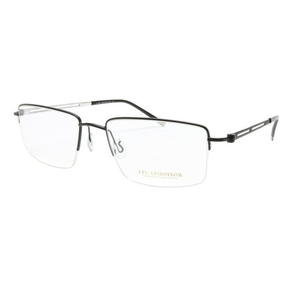 LINDSTROM L-104 C1 Eyeglasses Frame Metal Gunmetal Italy Hand Made 56-19-143