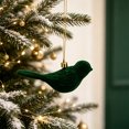 thumbnail image 4 of Leodye 1PCS Flocked Bird Shaped Christmas Hanging Ornaments, Delicate Lightweight Pendant for Xmas Tree Home Holiday Scene Decor -4.53IN, 4 of 6