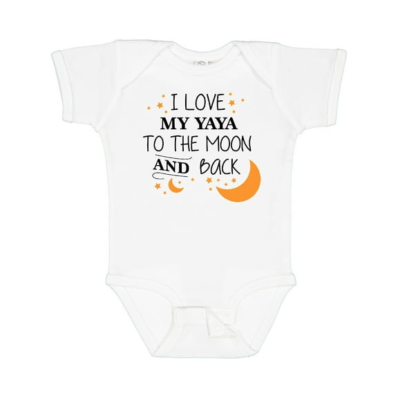 Inktastic I Love My Yaya to the Moon and Back Boys or Girls Baby Bodysuit