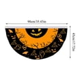 thumbnail image 2 of Vintage Halloween Half Round Bunting Decor, Pumpkin Ghost Hanging Banner with Brass Grommets, Indoor Outdoor Halloween Party Decoration E, 2 of 7