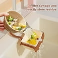 thumbnail image 4 of BinKFF 2025 New Faucet Hanging Strainer, Press Automatic Dumping Kitchen Draining Basket, Food Fruit Vegetable Drain Shelf Sink Storage Holder, for Home, Kitchen, 4 of 8