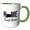 Green/White, variant on 3drose, Home Sweet Home. Connecticut State. White Background., 15oz Mug