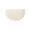 White, variant on LOWLHOME Beige Scalloped Bathroom Mat,Non Slipping Absorbent Floor Mat,Half Moon Shaped Bath Carpet,Soft Woven Texture Entrance Mat,23.6*15.7in,Gray