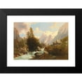 thumbnail image 2 of Josef Thoma 24x17 Black Modern Framed Museum Art Print Titled - View of the Wetterhorn (1877), 2 of 5