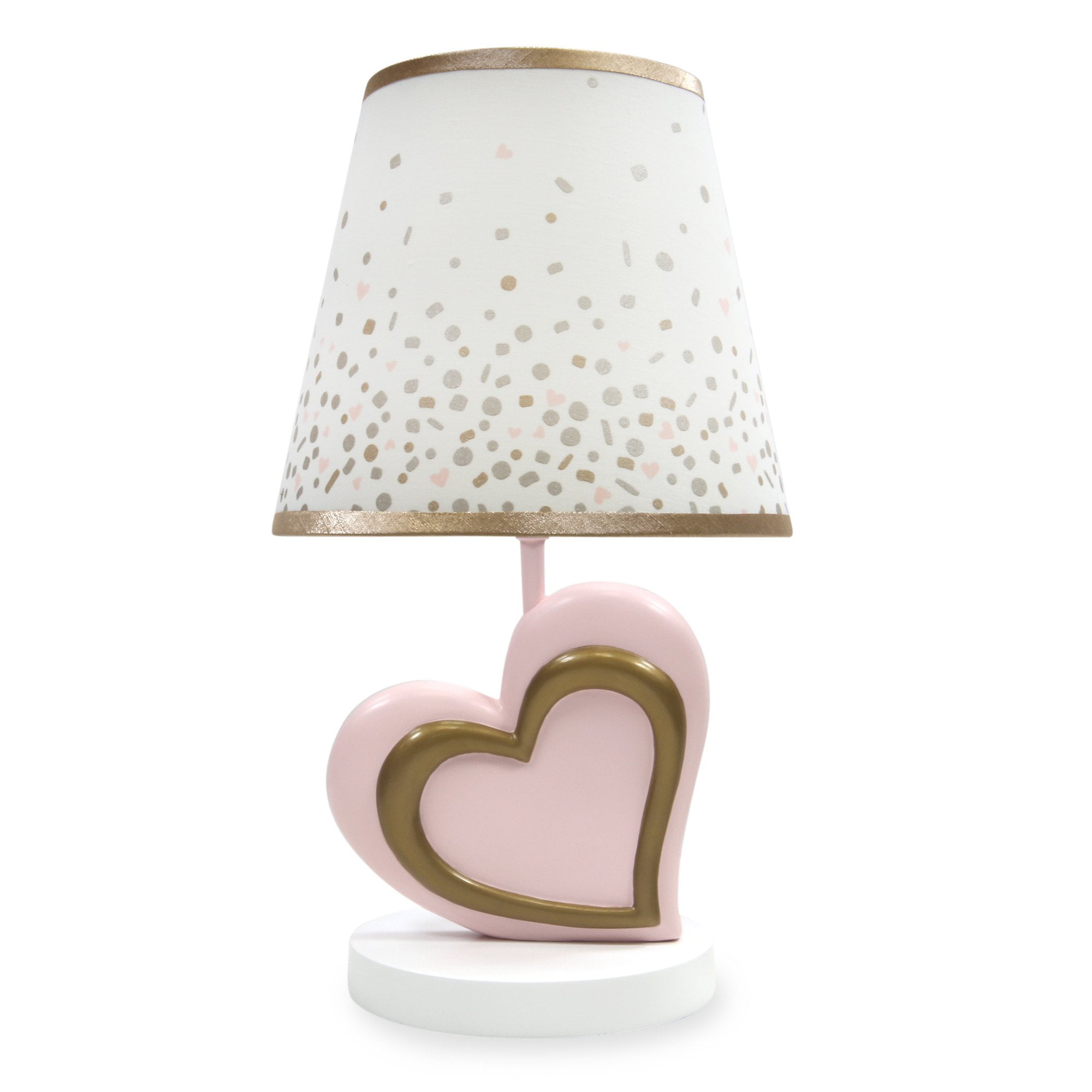 New Elegant Design Love Heart Bedside Table Lamp With Hanging Crystal Centre 