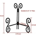 thumbnail image 3 of Plate Stand, 2 Pack 6 Inch Plate Holder for Display, Black Foldable Iron Table Easel for Picture Book Photo Frame Decorative Plate, 3 of 7