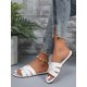 thumbnail image 4 of Ladies' Snake Pattern Slip-on Flat Sandals For Summer Vacation, Indoor And Outdoor, 4 of 4