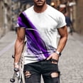 thumbnail image 2 of 3D Light Graphic Tees for Men Summer Stylish Casual T-Shirts Elastic Slim Fit Tops Beach Vacation Short Sleeve Shirts, 2 of 6