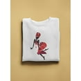 thumbnail image 2 of Woman Dancing With A Red Dress Sweatshirt Women -Image by Shutterstock, Female Medium, 2 of 4