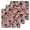Bright Red, variant on Red Flamingo Kitchen Dish Towels for Drying Dishes Set of 4, Summer Tropical Plants Leaves Botanical Black Waffle Weave Microfiber Hand Tea Bathroom Towels Quick Dry & Absorbent Towel 12x12