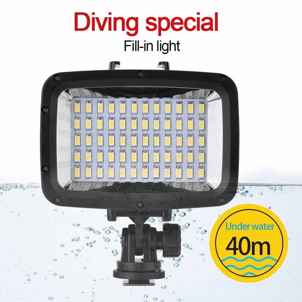 WALFRONT 40m/130ft Underwater Waterproof Diving 60 LED Video Light Fill