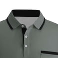 thumbnail image 6 of Vetsdori Mens Short Sleeve Big and Tall Shirts Polo Work Summer Button up Collar Trendy Plain T-Shirts for Men Casual, 6 of 6