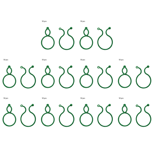 Clips Soporte Vegetal 50 Piezas Reutilizables Engranaje Vides para Asegurar Plantaciones