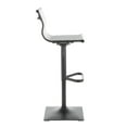 thumbnail image 5 of Lumisource Mirage Contemporary Barstool in Black Metal and Silver Mesh Fabric, 5 of 7