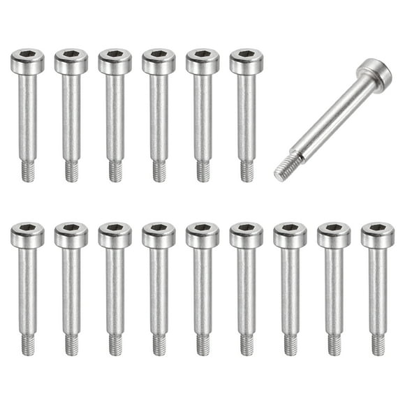 16 Pcs 304 Stainless Steel Shoulder Bolt 4mm Shoulder Dia 14mm Shoulder Length M3x0.5 Thread Hex Socket Shoulder Bolts for Hydraulic Injection Molding Machinery Industries