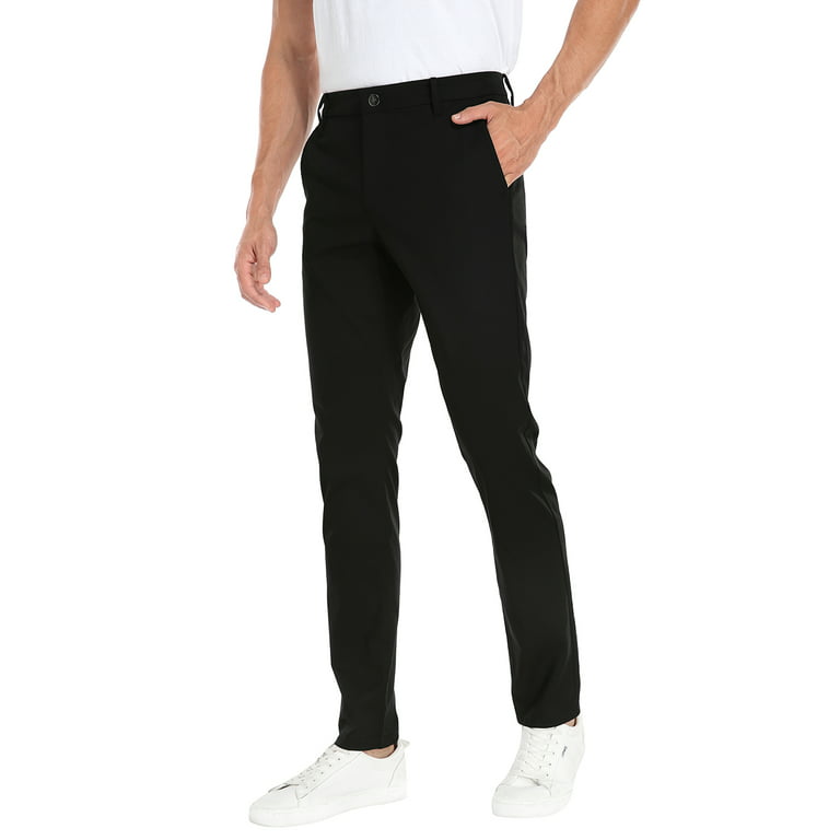 LRD Mens Slim Fit Performance Stretch Golf Pants - 30 x 28 Black 