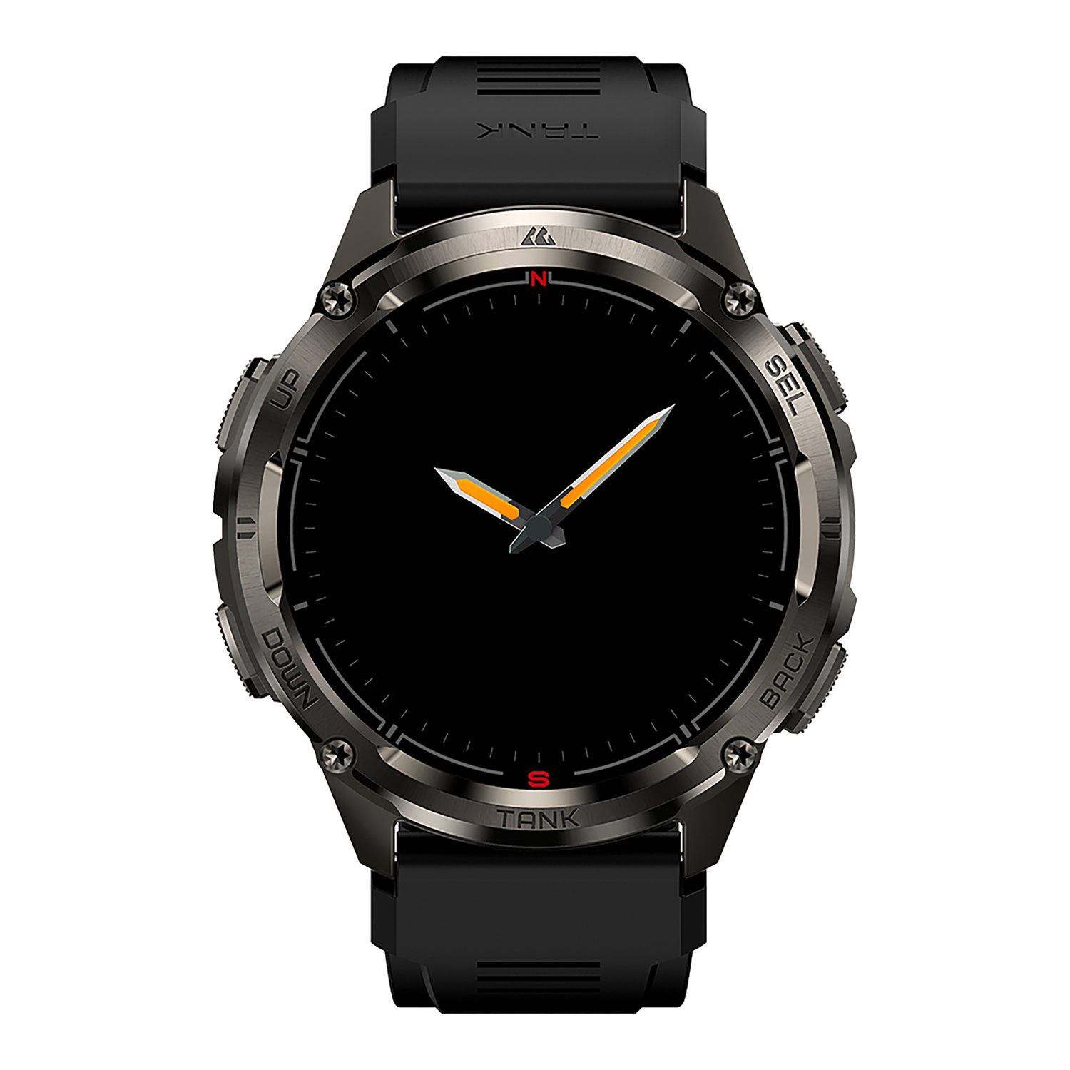 KOSPET TANK T3 Ultra 2 1.43-In. AMOLED GPS Smartwatch with Silicone Band (Black), P-TU001-B