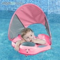 thumbnail image 5 of HECCEI Mambobaby Baby Floats with UPF50+ Canopy Non-inflatable Pool Float No Flip Over for infants 3-24 Months, Pink, 5 of 5