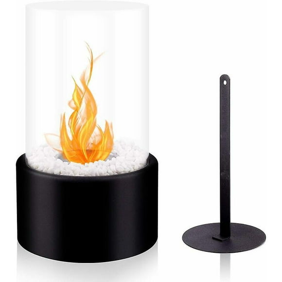 Personal Mini Fireplace, Round Alcohol Fireplace, Real Fire Landscape Decor Tabletop Bio-ethanol Fireplace, Desktop Fire Pit