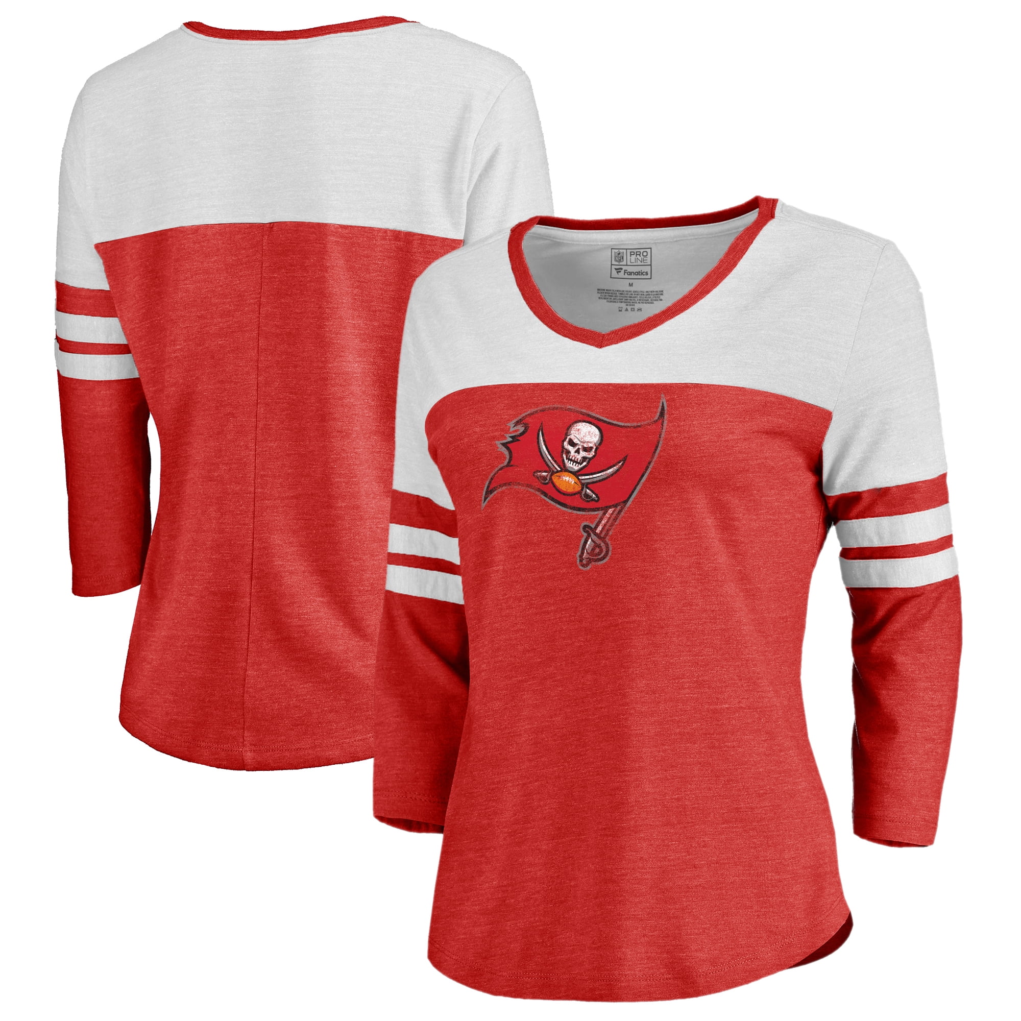 Tampa Bay Buccaneers NFL Pro Line by Fanatics Branded Women's Distressed Primary Logo Three