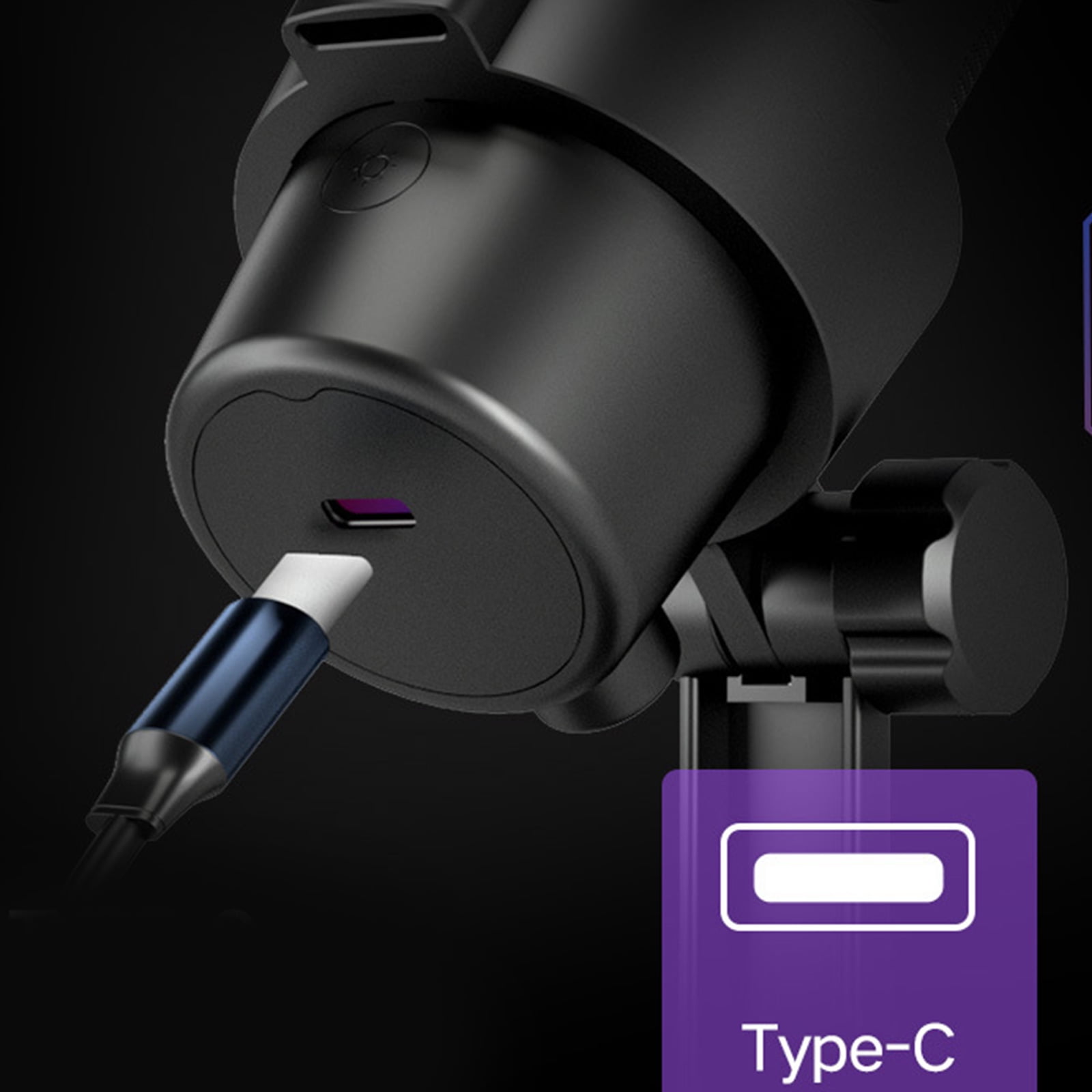 Condenser Microphone for PC USB Connection Color Lights for Recording and Podcasting Live Singing Solid Base