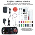 thumbnail image 3 of Maquina De Coser Portatil Electrica Mas Kit Costura Y Pedal Color Blanco, 3 of 6