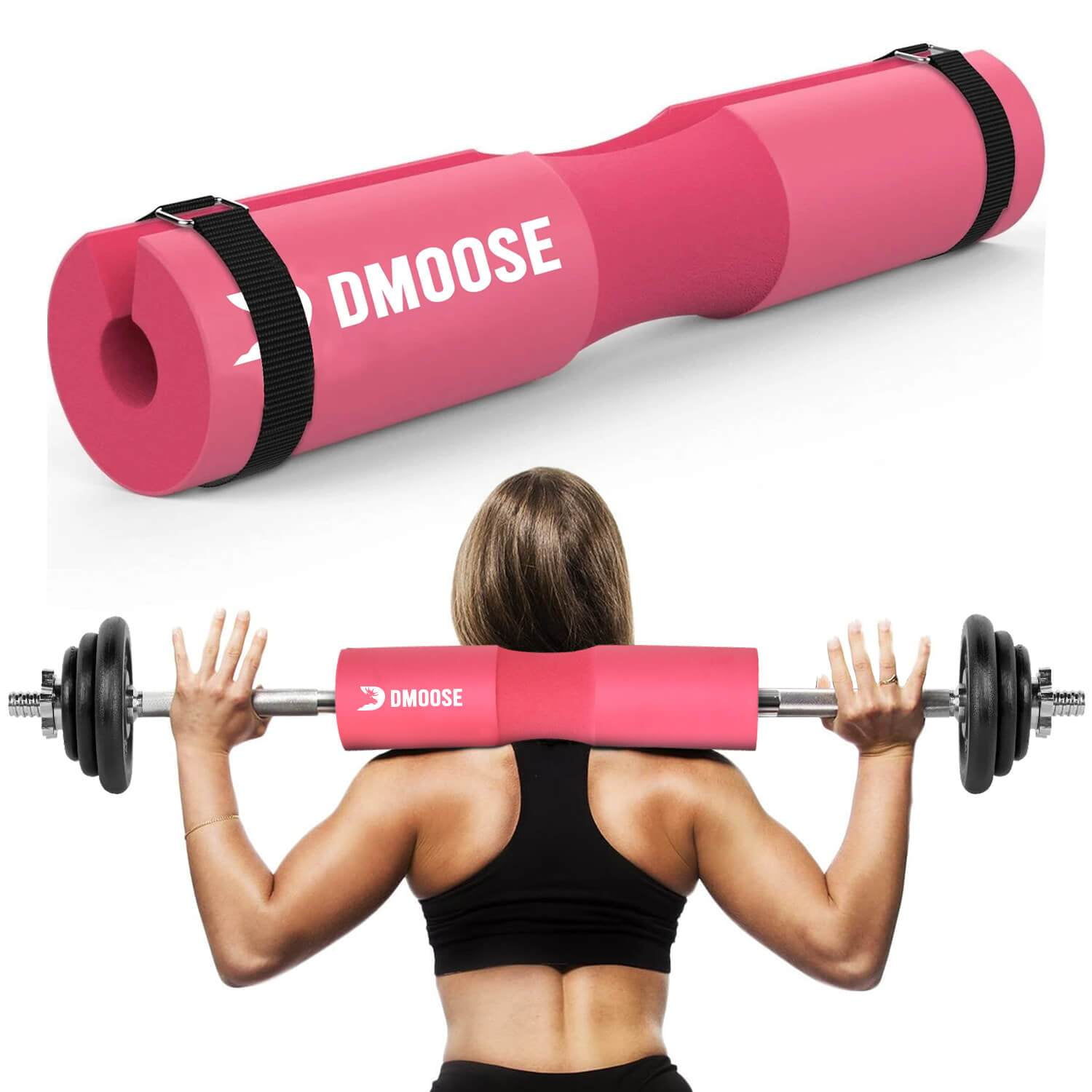Weight Lifting Bar Pink Lunges and Hip Thrusts Barbell Pad for Squats 