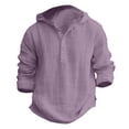 thumbnail image 4 of Tigivemen Hoodied Henley Shirts for Boys Long Sleeve School Shirt with Buttons Casual Beach Jacket Tshirts Purple Size 14-15 Years, 4 of 4