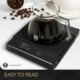 thumbnail image 4 of TIMEMORE Coffee Scale with Timer, Digital Coffee Scale with 0.1g Precise Graduation, Pour Over Drip Espresso Scale with Auto Timing Function, 2000 Grams, Black Mirror Plus, Black, 4 of 6