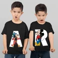 thumbnail image 4 of 2024 Nueva camiseta de verano con combinación de letras para niños de alta calidad Disney Mickey Mouse Font ABCDEF camiseta de manga corta para niños, 4 of 5