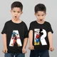 thumbnail image 4 of 2024 Nueva camiseta de verano con combinación de letras para niños de alta calidad Disney Mickey Mouse Font ABCDEF camiseta de manga corta para niños, 4 of 5