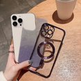 thumbnail image 3 of Compatible with iPhone 14 Pro Max Case,Luxury Magnetic Glitter Plating Bling Sparkle Shiny Bumper with Camera Protector Back Cover,Compatible with MagSafe for Women Girls-Purple, 3 of 6