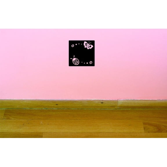 Custom Decals Butterfly And Ladybug Wall Art Size: 18 X 18 Inches Color: Multi