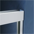 thumbnail image 3 of JERFIT 72" Semi-Frameless Sliding Shower Door, Adjustable Width 56-60 Inch, Chrome Finish with 304 Stainless Steel Handles, 1/4" Certified Tempered Glass for Bathroom, 3 of 5