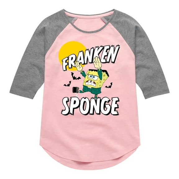 SpongeBob SquarePants - Franken Sponge - Toddler And Youth Girls Raglan Graphic T-Shirt