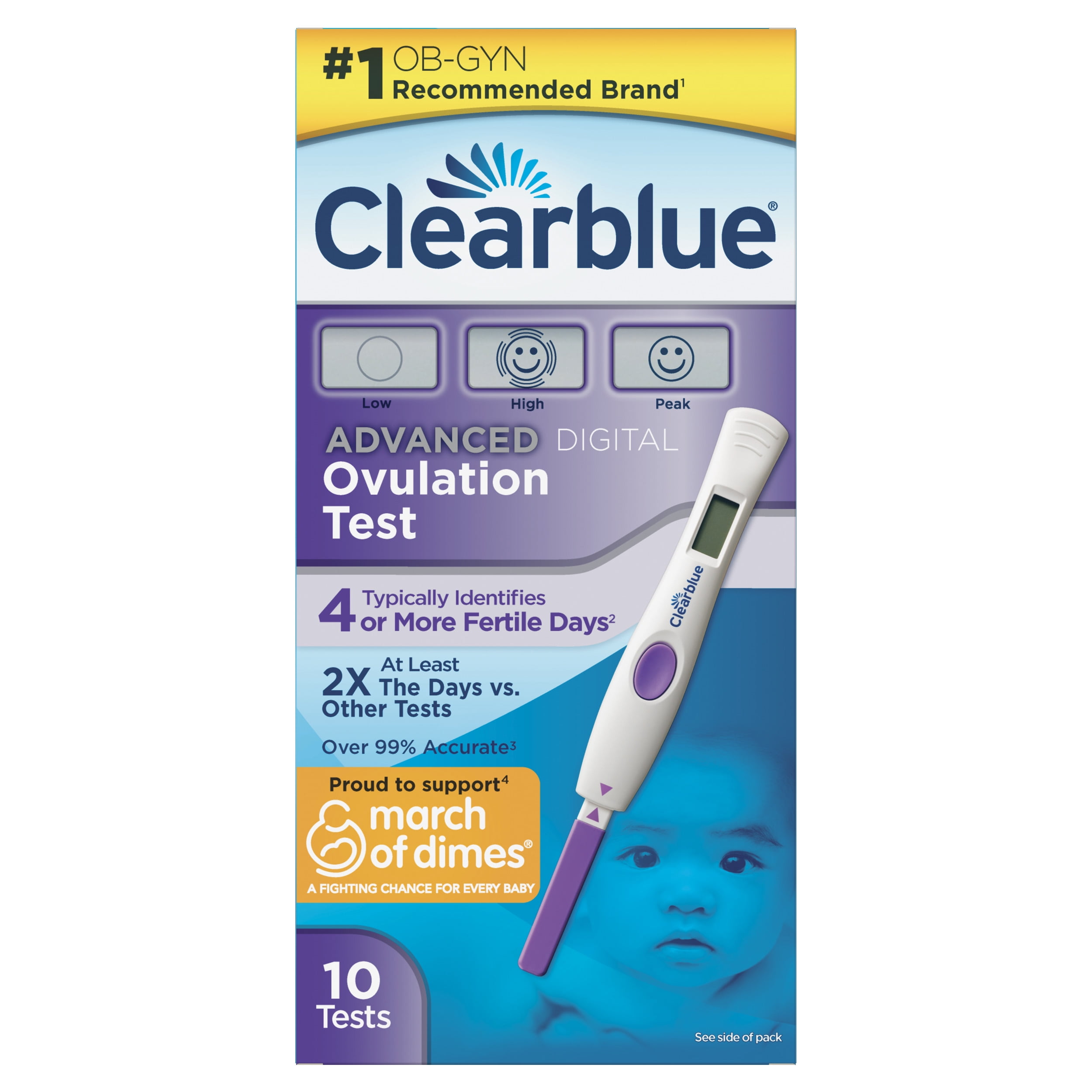Clearblue Advanced Digital Ovulation Test Predictor Kit Featuring 