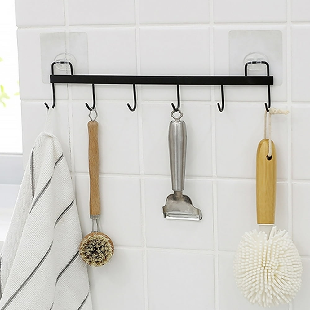 ROBOTGXG Kitchen Utensil Rail with Hooks 12.8 inch Kitchen Rail