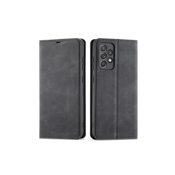 Samsung Galaxy A33 5G Case, Premium PU Leather Cover TPU Bumper with Card Holder Kickstand Hidden Magnetic Shockproof Flip Wallet Case