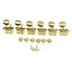 thumbnail image 2 of 6 clavijas de afinación de guitarra vintage de eje dividido, semicerradas, repuestos profesionales, montaje sencillo, 15:1, 6R Dorado, 2 of 10