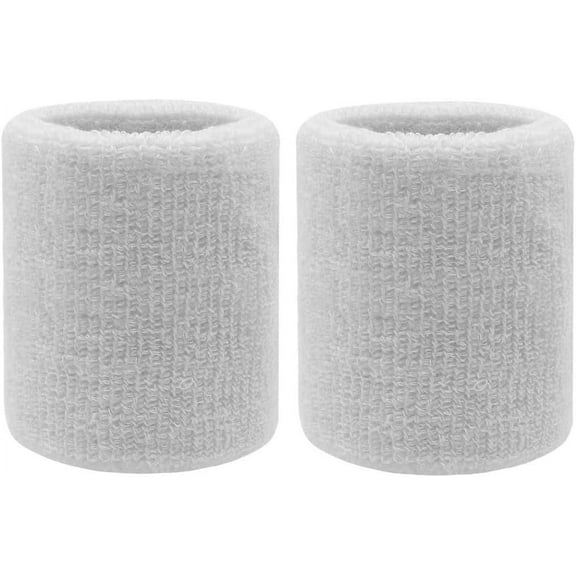 One Size Of 2Pcs Sweatbands Sports Wristbands for Kids and Women - 3 inch Elastic Athletic Wrist Bands for Tennis, Basketball, Running, Working Out