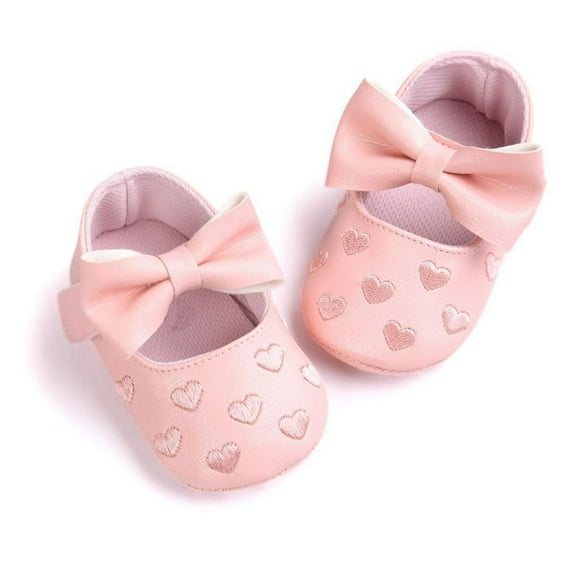 Newborn Baby Girls Soft Soled Bow-Knot Crib Shoes Infants Anti-slip Sneaker Prewalker