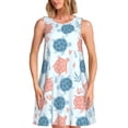 thumbnail image 1 of Balery Sea Turtle Vestidos de verano para mujer con estampado: vestido holgado sin mangas, vestido playero informal y cómodo para días calurosos., 1 of 7