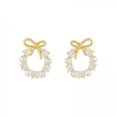thumbnail image 1 of Un par de pendientes de guirnalda de perlas de moda coreana, 1 of 4