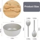 thumbnail image 3 of Ensaladera de fibra de bambú con juego de servidores Tazones grandes para mezclar de 9,8 pulgadas Ensalada de bambú macizo Ensaladera de madera con tapa de bambú Cuchara para frutas, ensaladas y, 3 of 8