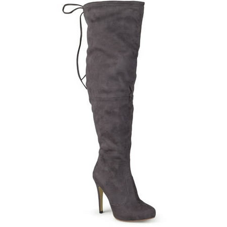 Brinley Co. Womens Wide Calf High Heel Over-the-knee Boots