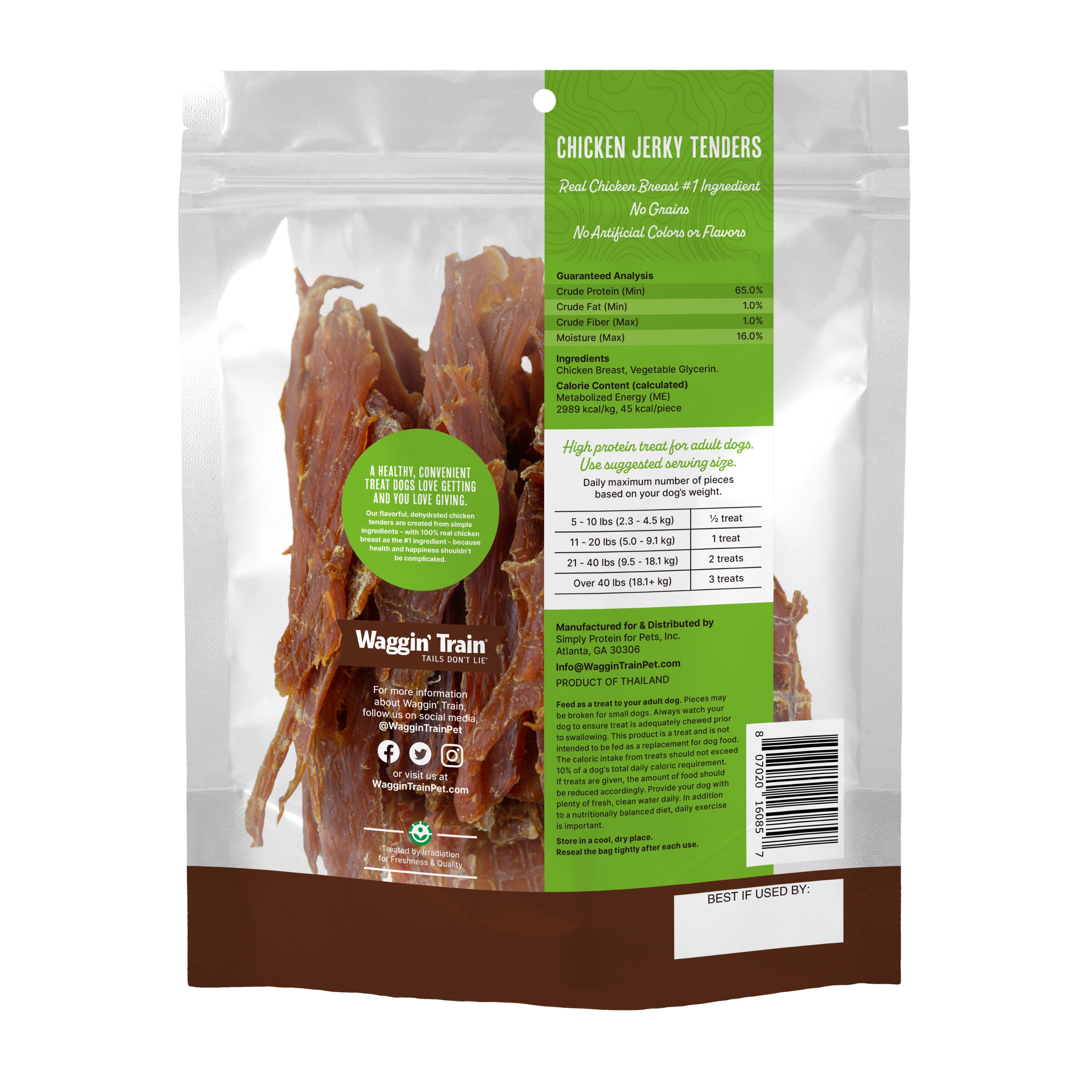 Waggin' Train High Protein Chicken Jerky Dog Treats, 18 oz photo 2