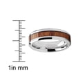 thumbnail image 4 of Metal Masters Tungsten Carbide Wedding Band Ring Koa Wood Inlay Mens 6mm 5, 4 of 7