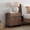 Brown, variant on WAMPAT Nightstand with 1 Drawer & 1 Storage Cabinet, Modern Bedside Table with 2 Open Doors for Bedroom, Wood Rustic Side End Table for living Room.