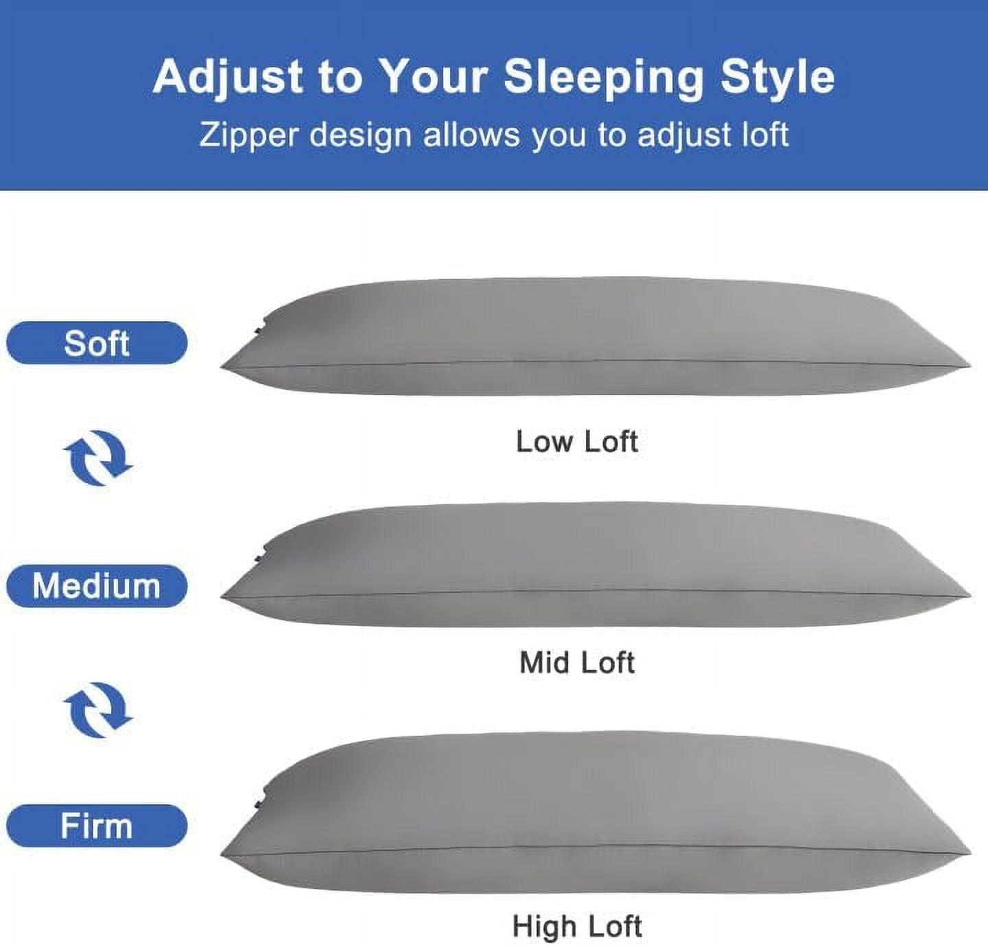 Memory Foam Body Pillow Insert - Full Body Pillow for Adults - Soft Large Long Bed Pillow for Side Sleeper